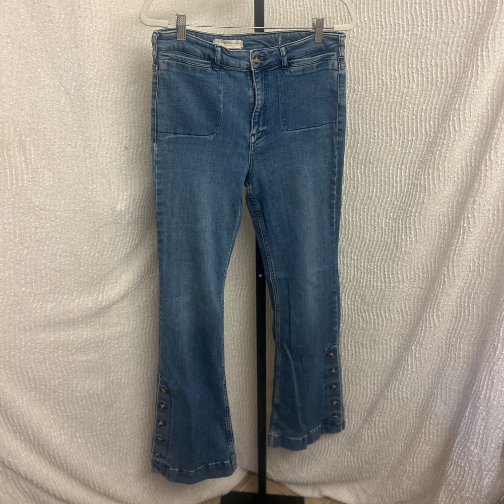 Pilcro and the Letterpress Flare Jeans Women’s 30 Medium Wash Anthropologie